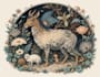 draw an animal and botanical illustration