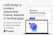 create framer website design framer landing page framer website