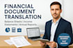 translate financial statements, balance sheets, and annual reports