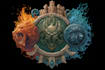 create a custom dnd, fantasy, sci fi, rpg game logo