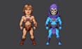 draw 2d pixel game art pixel character spritesheet animation pixel map tileset