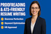 professionally proofread and format your ats friendly resume with linkedin opt
