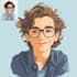 draw cartoon vector portrait with your face