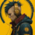 design cyberpunk character splash art