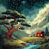 make pixel art scene or background