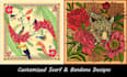 create scarf and bandana pattern design for fabric print