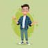draw vector cartoon portrait of you