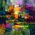 make a digital abstract art illustration