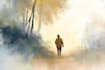 draw a watercolor landscape illustration