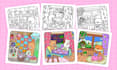 create cute, cozy, bold and easy story coloring book