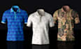 design golf polo t shirt with logo and custom pattern