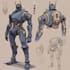 draw mecha robot character sheet design