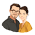 illustrate a vintage couple portrait