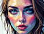 create a face into color vector art portrait