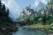 design fantasy background, landscape art