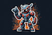 make gaming robotic mascot logo