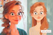 draw your cartoon portrait in disney style