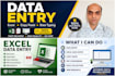 do data entry, excel data entry, copy paste and web research