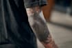 create sleeve tattoo design in geometric style