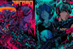 create a cyberpunk pop dark 80s image for a tshirt design