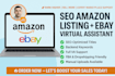 ebay product research setup amazon dropshipping ugc creators virtual asistant