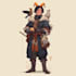 create dnd character art and sci fi concept art