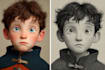 design an disney pixar style portrait art