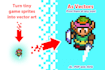 turn your pixel art into vector art