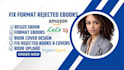 fix rejected format resize edit book cover kindle ebook for lulu kdp upload