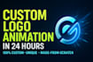 create a premium logo animation with fast 24 hours delivery