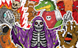 create hand drawn edgy illustrations for youtube thumbnails