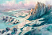 draw a watercolor landscape illustration