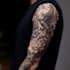 create sleeve tattoo design in geometric style