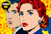 draw a retro pop art roy lichtenstein style