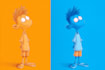 design a 2d cartoon character