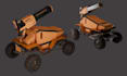 create hard surface low poly game ready assets and props