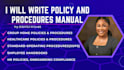 write healthcare policies and procedures for home care and clinics