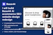 build base44 ai ecommerce seo website design redesign
