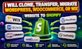 migrate wix wordpress squarespace magento website woocomme to shopify migration
