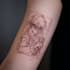 tattoo illustration anime style in lines