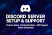 build a custom discord server with roles, channels, bots, and support