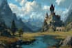 draw flat scenery landscape illustration