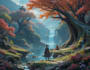 draw environment art in fantasy, sci fi, medieval style