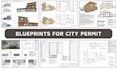 create architectural drawing, permit blueprint in chief architect very fast