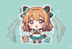 make cute chibi anime mascot logo