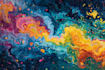 create digital oil abstract art