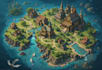custom vector fantasy maps rpg game map illustration