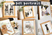 draw a sketch of your pet in watercolor style