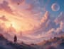 draw fantasy background and landscape