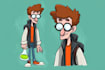 design a 2d cartoon character